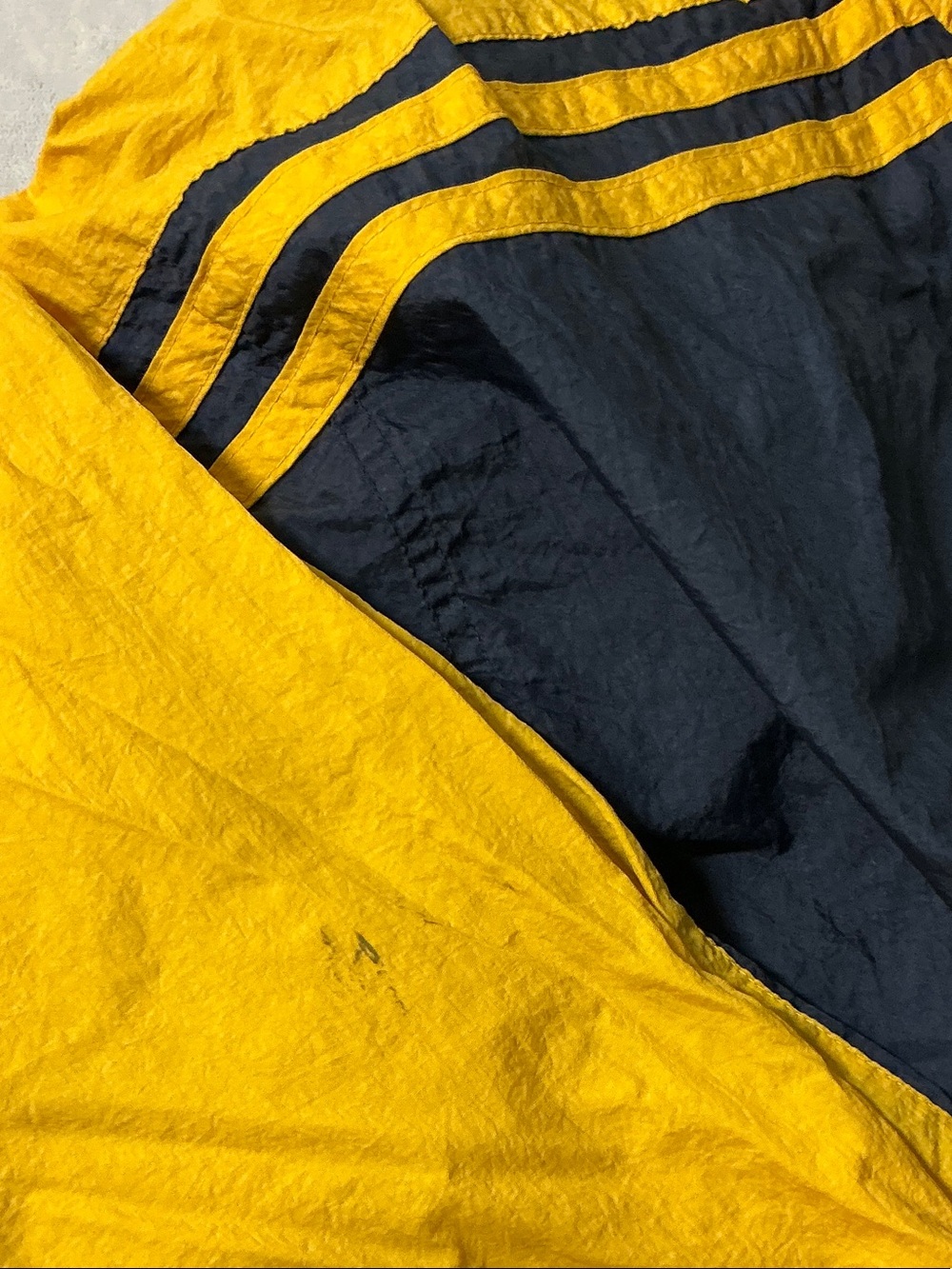 STARTER Yellow and Navy Colorblock Windbreaker Jacket - Picture 3 of 5